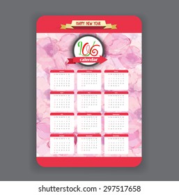 Blossoms Calendar 2016 year design