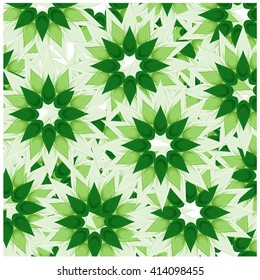 blossoms flower green background in the form of chamomile and sunflower.geometric texture