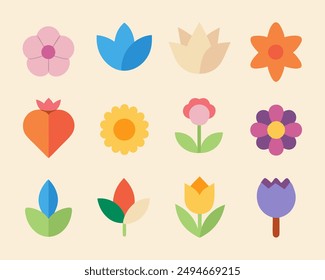 Blossoms line icon collection. Editable stroke. Vector illustration. Containing rose, orchid, apricot, lotus, flower, calendula, spa, tulip, cherry blossom, sunflower, sakura, poinsettia, jasmine.