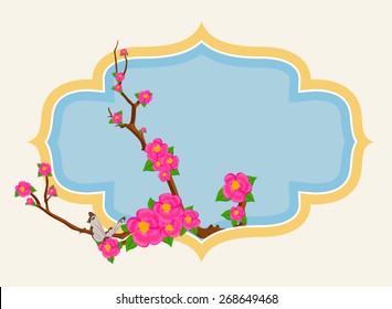 Blossoms Retro Decorative Frame