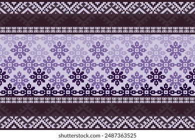 Blossoms a Violet Cross-Stitch Design Pattern