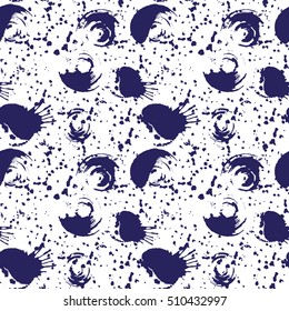 Blot abstract seamless pattern. Vector illustration
