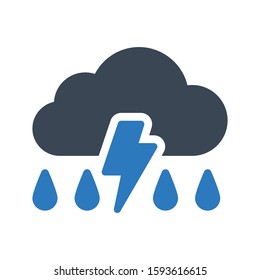 blot cloud  vector glyph color icon 