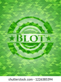 Blot green mosaic emblem
