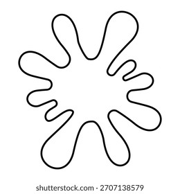 Vektorgrafik des Blot-Symbols. Fleckzeichen. unscharfes Symbol. Spray-Logo. Splatter-Websymbole.