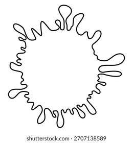 Vektorgrafik des Blot-Symbols. Fleckzeichen. unscharfes Symbol. Spray-Logo. Splatter-Websymbole.