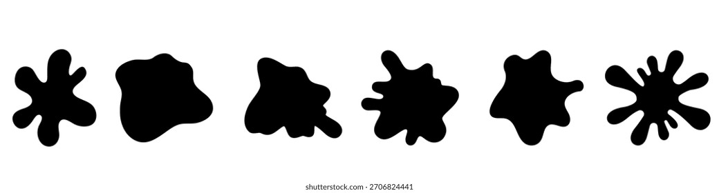 Vektorsatz des Blot-Symbols. Blotch-Illustrationszeichensammlung. unscharfes Symbol. Spray-Logo. Splatter-Websymbole.