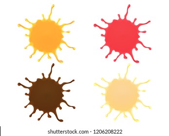 blot from juice, tea, coffee. isolated image. vector illustration.
