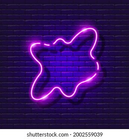 Blot neon sign. Blot in a notebook glowing icon. Vector illustration for design. School concept.