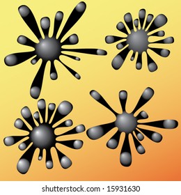Blot on a solid background. Vector.