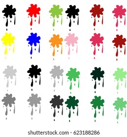 Blot on white background. Vector illustration.