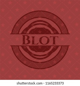 Blot red icon or emblem