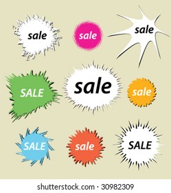 Blot sale ticket for you artwork. Vector