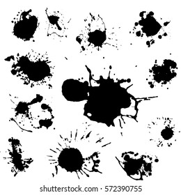 blot set  realistic design element vector 