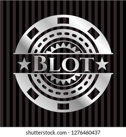Blot silver shiny badge
