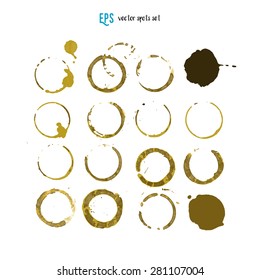 Blot, spot and stains vector illustration set