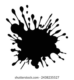 Blot Vector black splashes on white background