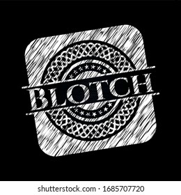 Blotch chalk emblem. Vector Illustration. Detailed.