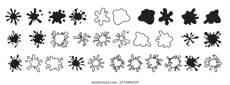 Fleck Vektor Symbol Set Fleck Illustration Zeichen Sammlung