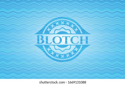 Blotch water style badge. Vector Illustration. Detailed.