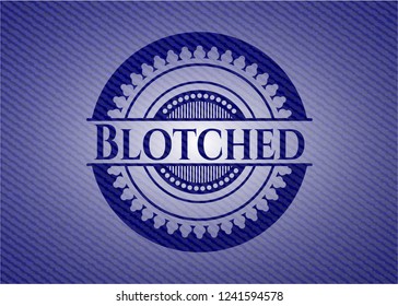 Blotched with denim texture