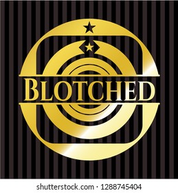 Blotched gold badge