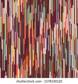 Blotched Space Dyed Ombre Background. Texture. Mottled Line Effect Seamless Pattern. Vibrant Vertical Stripe Ikat Textile. Multicolored Heathered Melange Marl  Allover Print. Vector Repeat Tile Eps 10
