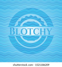 Blotchy water wave representation emblem background. Vector Illustration. Detailed.
