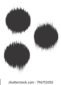Blots of black on a white background
