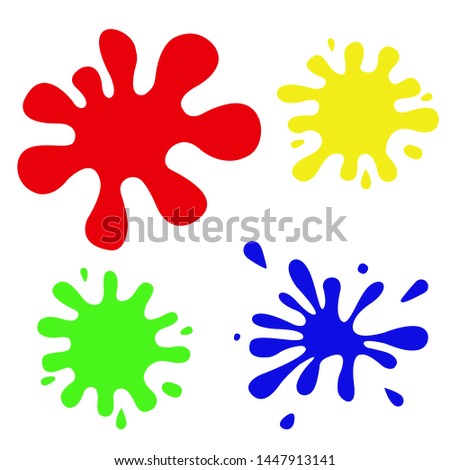 Blots color set. Graphic template. Vector illustration