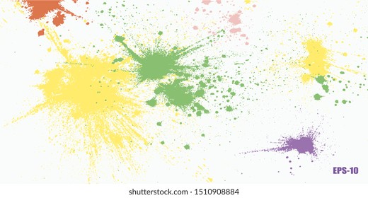 Blots. Colored blots on a white background. Creative background. Vector graphics. Abstract texture
