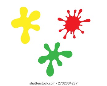 Manchas de color sobre un fondo blanco, icono, aislar, 