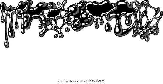 Blots y goteo de fondo liso. Las manchas de moco tóxicas se extienden y se deslizan.