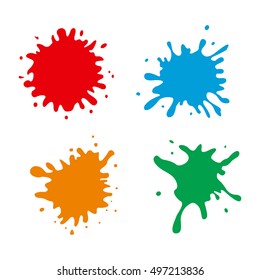 Blots, icons. Vector illustration