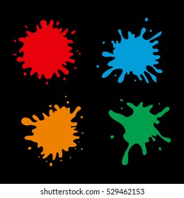 Blots, icons. Vector illustration