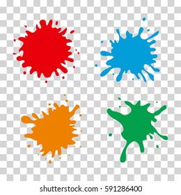 Blots, icons. Vector illustration