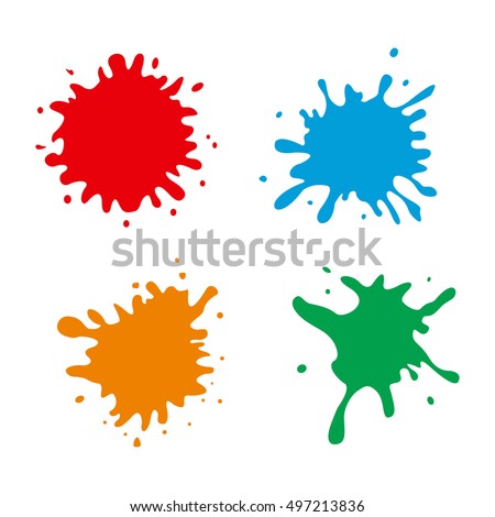 Blots, icons. Vector illustration