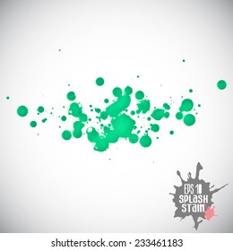 Blots and ink splashes. Abstract elements for design in grunge style.