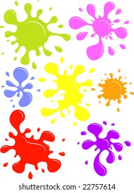 Blots, isolated on the white