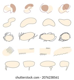 Blots lines and arrows vector collection. Stylish templates and elements for the design of publications.