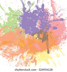 Blots on  white background, vintage colors