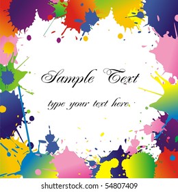 Blots of paint. Vector background with place for your text