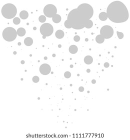 Blots and scrapes are gray and black