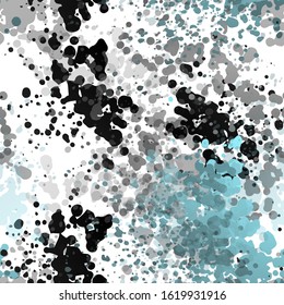 Blots Seamless Pattern. Fashion Concept. Distress Print. Surface Textile. Ink Stains. Spray Paint. Splash Smudges Artistic Creative Vector illustration. Endless Repeat Abstract Background.
