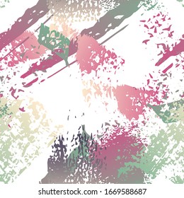 Blots Seamless Pattern. Fashion Concept. Distress Print. Maroon, Gray Illustration. Urban Surface Textile. Ink Stains. Spray Paint. Splash Blots. Artistic Creative Vector Background.