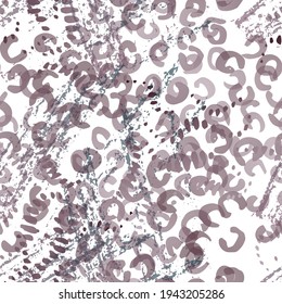 Blots Seamless Pattern. Fashion Concept. Distress Print. Bordo, Pink Illustration. Camo Surface Textile. Ink Stains. Spray Paint. Splash Blots. Artistic Creative Vector Background.
