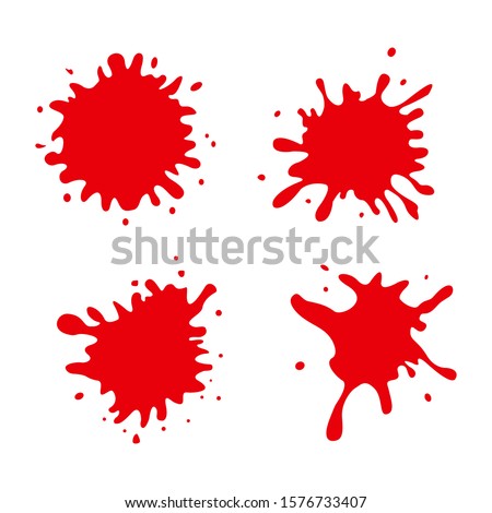 Blots set, icons. Graphic template. Vector background