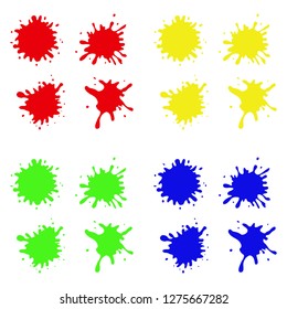 Blots set icons. Vector illustration