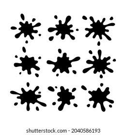 Blots set on white background in vector EPS 8