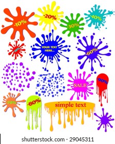 Blots signs symbols a vector